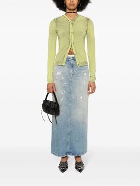 Acne denim maxi skirt